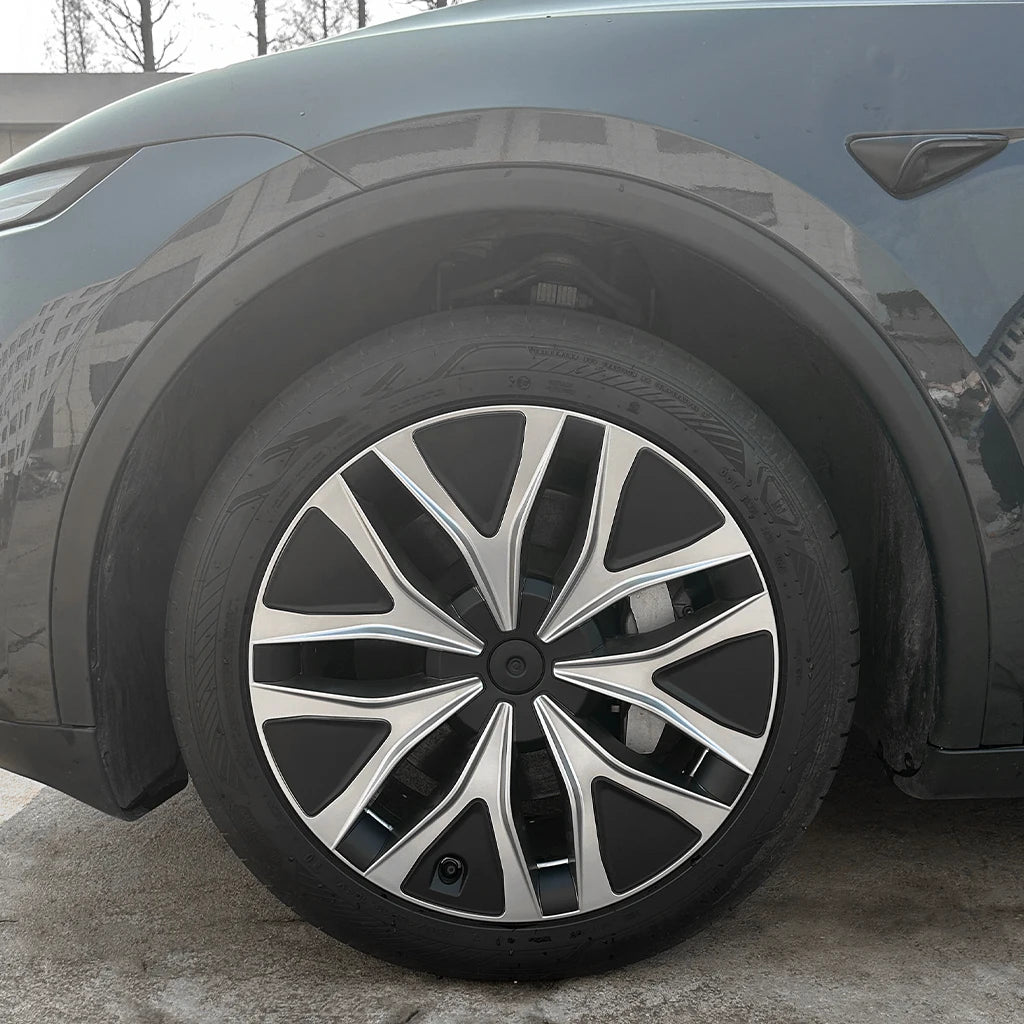 4PCS for Model YL 2026-Present 19 Inch Style Hubcap Replacement Wheel Cap Accessories for Tesla Full Edge Wrapping