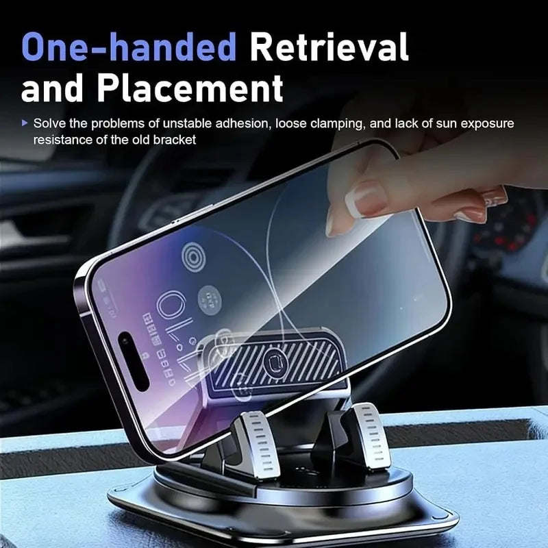Car Phone Mount Anti Slip Silicone Dashboard Phone Holder 360-Degree Free Rotation Universal Head-Up Navigation Holder