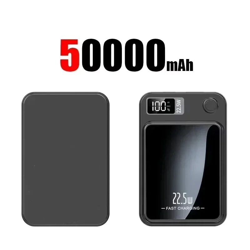 Lenovo Magnetic Wireless Power Bank 500000mAh PD22.5W Large Capacity Fast Charging External Battery For iPhone Huawei Samsung Car Mobile World