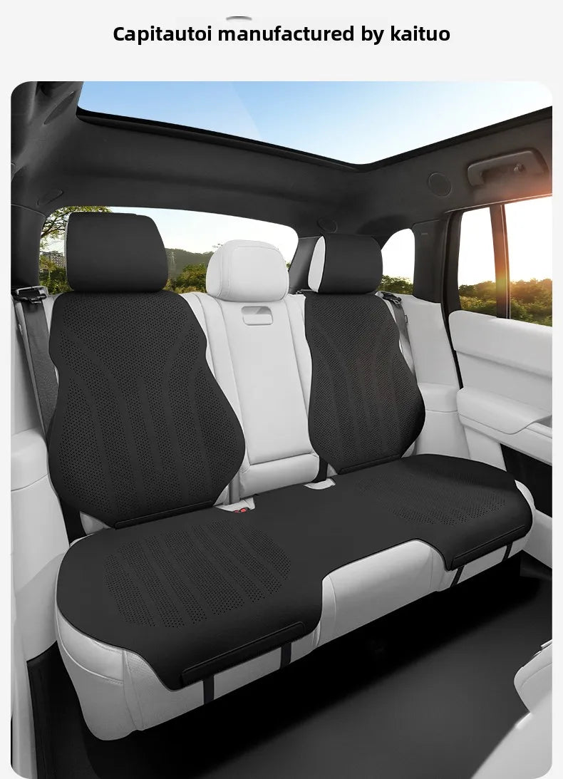 High Quality Perforated Suede Leather Universal Car Seat Full Cover Breathable Luxury SUV Sedan Protection Car Seat Full Cover
