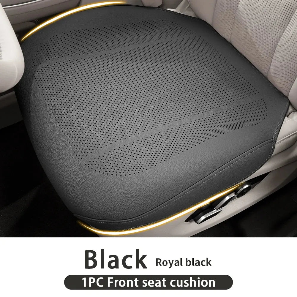Universal Car Seat Cushion Leather Breathable Hole Summer Car Interior Car Seat Cover Four Seasons Automotive Parts Car Mobile World