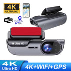 4K UHD Car Dash Camera DVR Night Vision Video Recorder with GPS Wi-Fi 24H Parking Monitoring Support for Vehicle Safety Car Mobile World