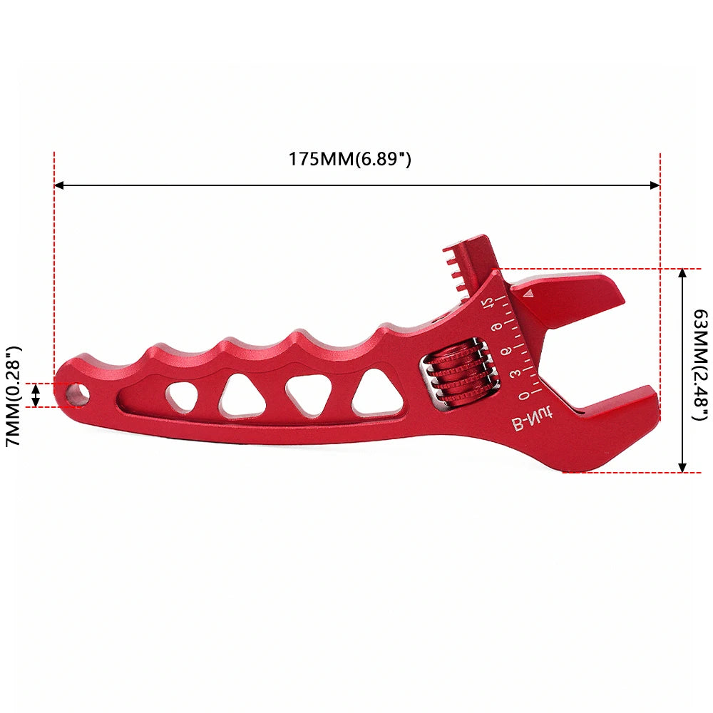RASTP-New Aluminum 3AN-12AN Adjustable AN Wrench Tool Anodized Spanner For Hose End Fitting RS-OFI085