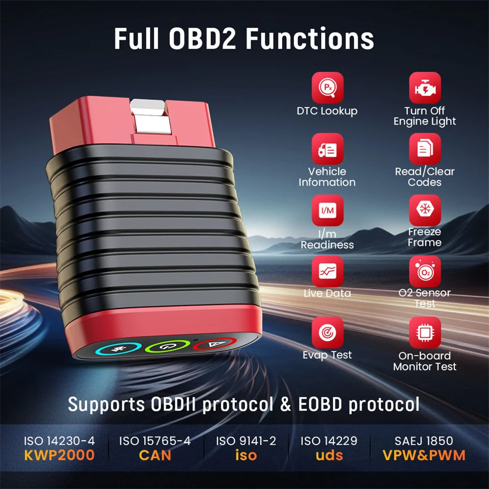 Thinkcar BD6 OBD2 Scanner Full System Diagnostic Tool 5 Reset Lifetime Free Wireless Car Code Reader For Android Iphone VS BT200