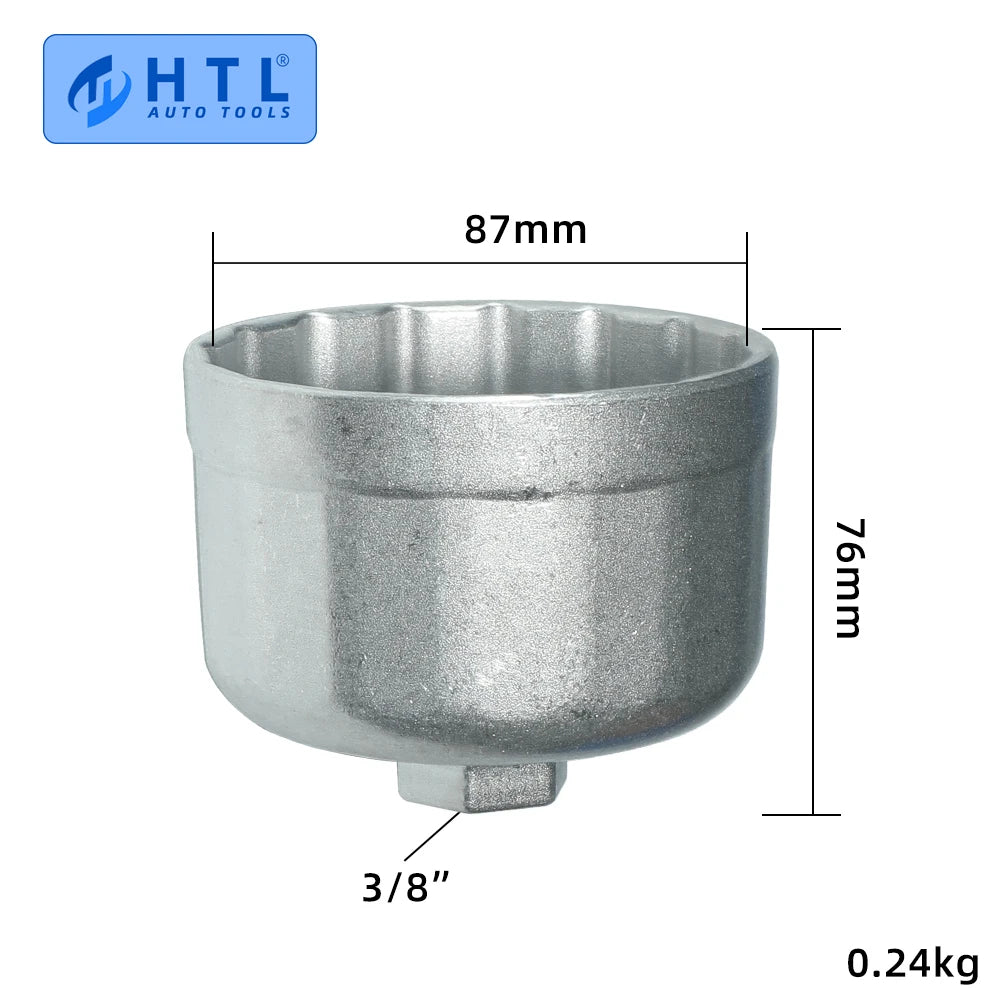 Oil Filter Wrench Cartridge Style 86mm 16 Flutes Filter Housing Caps Oil Filter Remover Tools Silver for BMW Volvo Car Mobile World