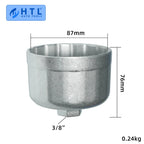 Oil Filter Wrench Cartridge Style 86mm 16 Flutes Filter Housing Caps Oil Filter Remover Tools Silver for BMW Volvo Car Mobile World