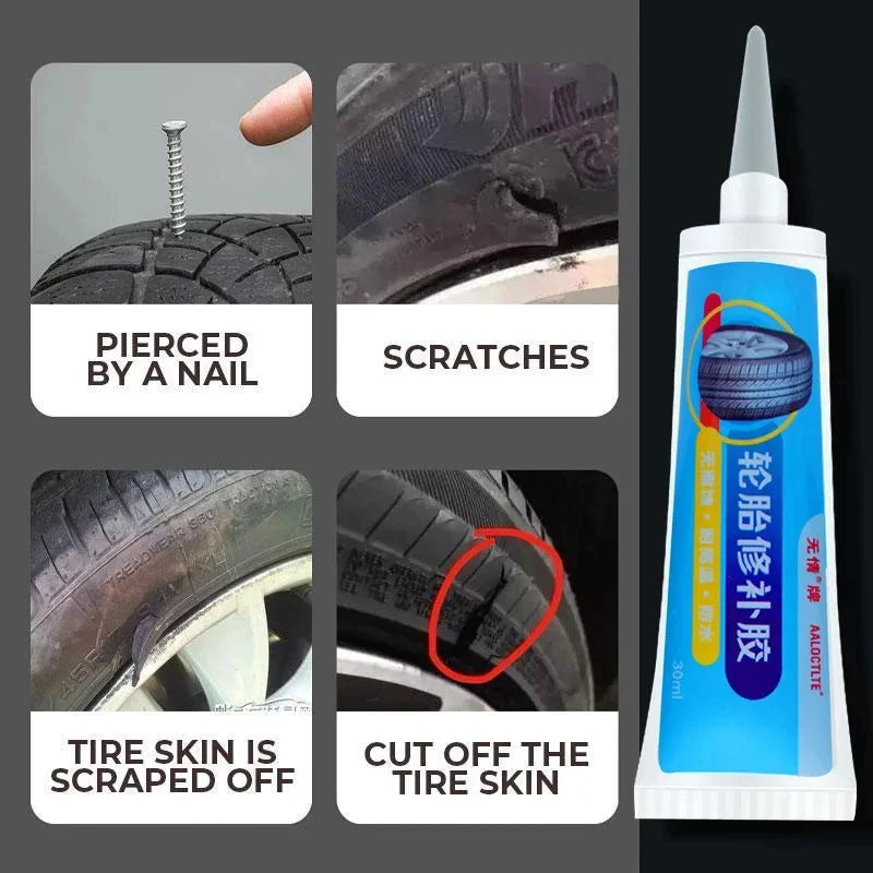 1/2Pcs Tire Repair Black Glue Liquid Strong Rubber Wear-resistant Non-corrosive Adhesive Instant Bond Leather'].,]// CM World