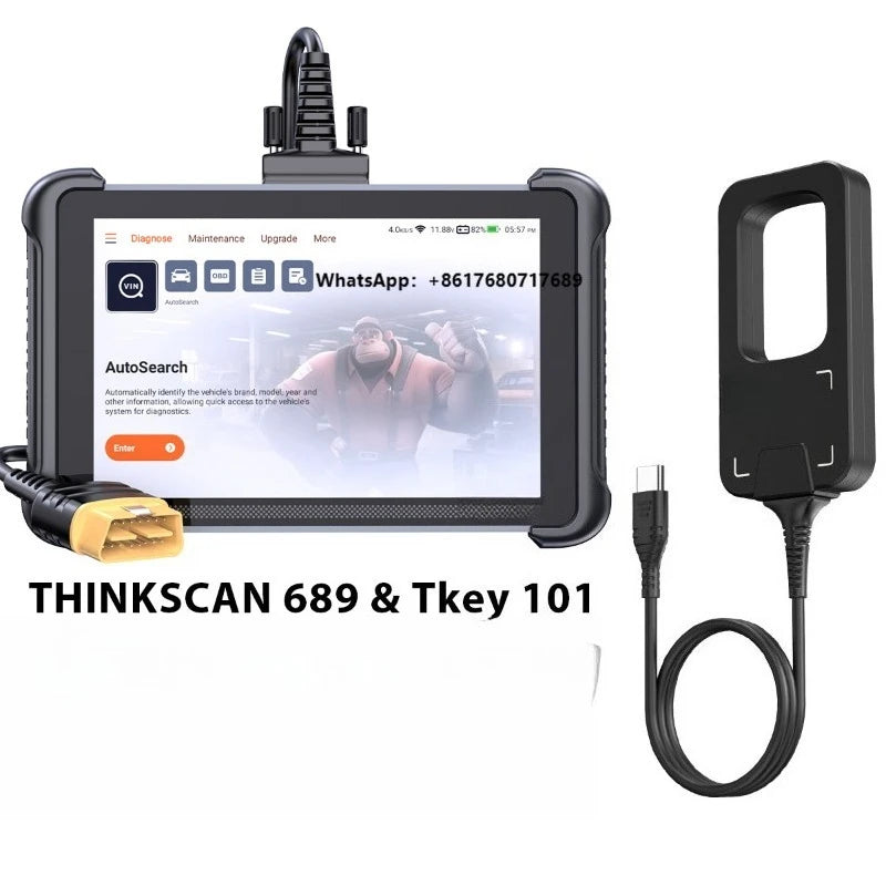 Lifetime Free Update THINKSCAN 689 Full System Diagnostic Tool Obd2 Scanner with THINKCAR Tkey101 Car Key Programmer Car Mobile World