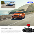 Podofo Four-Channel Car DashCam With 480P Left Interior, Right Interior, and Rear Cameras Car DVR Video Recorder Night Vision Loop Recording, Reversing Help Camera Recorder