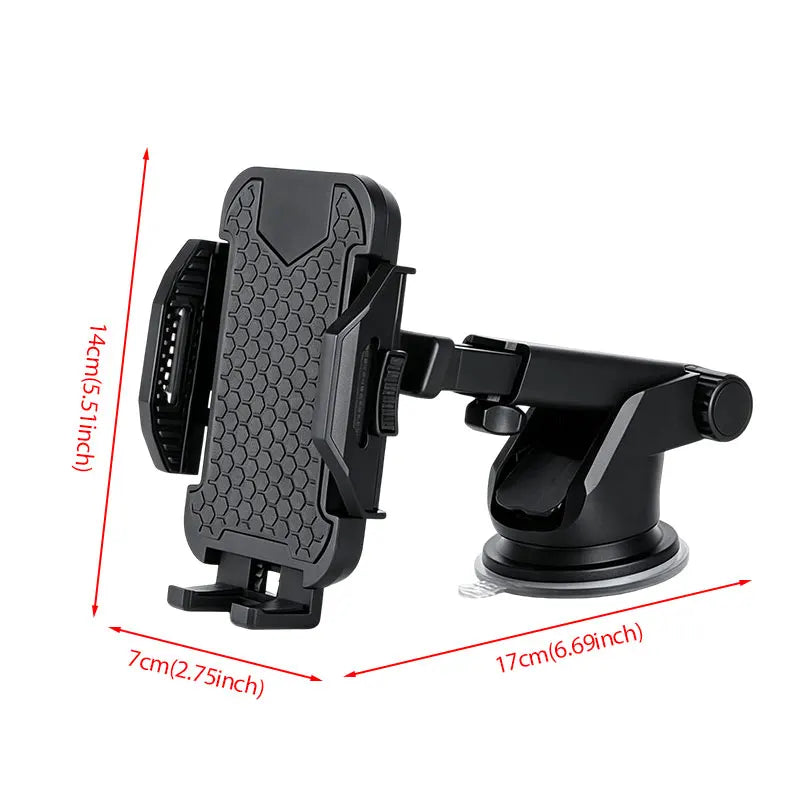 Universal Car Phone Holder Dashboard Windshield Vacuum Suction Cup Mount 360 Rotation Anti Shake GPS Navigation Bracket