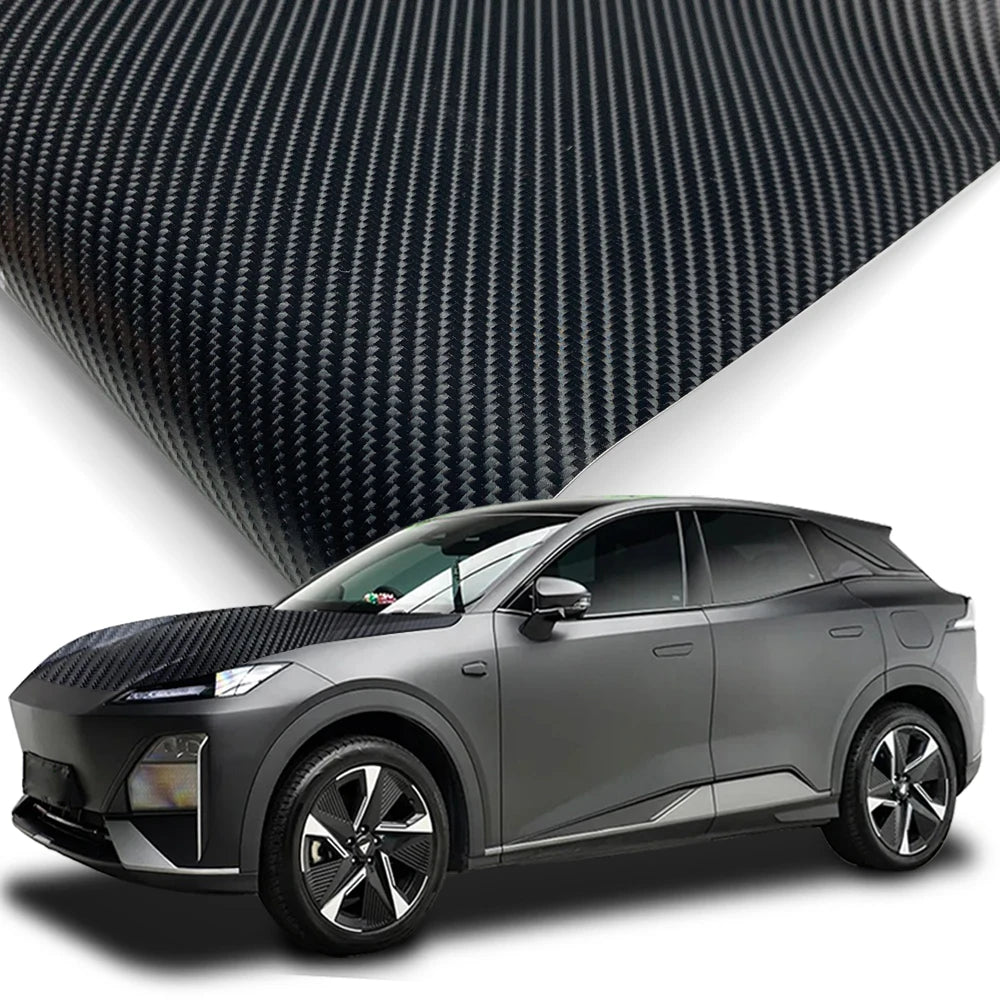 145cmx200cm Carbon Fiber Vinyl Film Car Styling Wrapping Sheet Roll Film Automobiles DIY for Car Hood Roof Stickers Accessories Car Mobile World