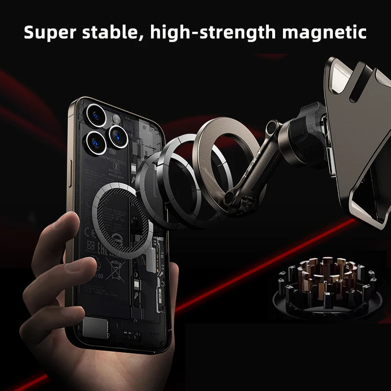 Adjustable Magnetic Car Phone Holder Mount for Tesla Model 3 Highland ModelY 2019-2024 Metal Car Phone Support Frame Accessories CM World