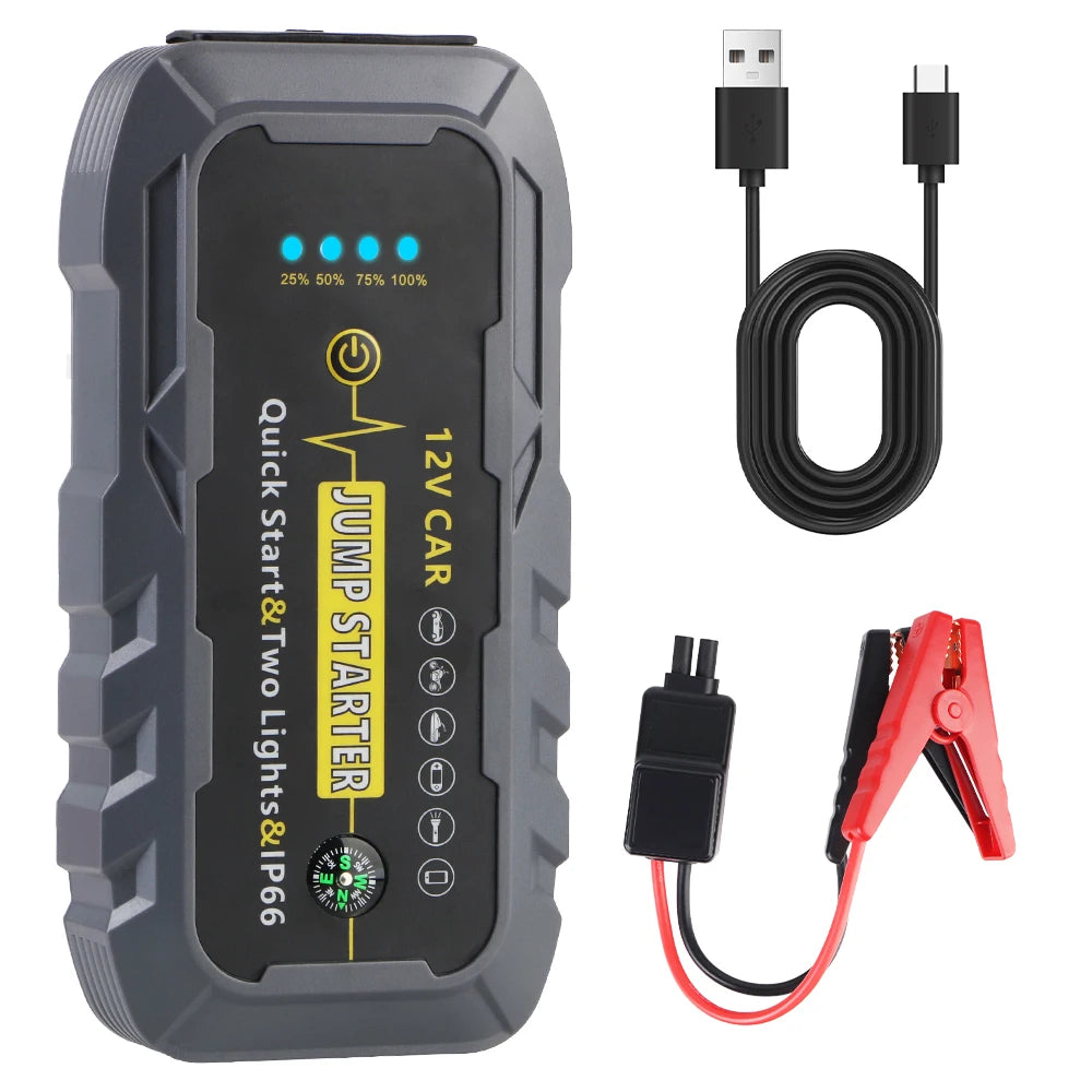 Car Battery Starter 22200mWh Auto Starting Device Emergency Start Power Bank Booster 12V Portable 3000A Car Jump Starter