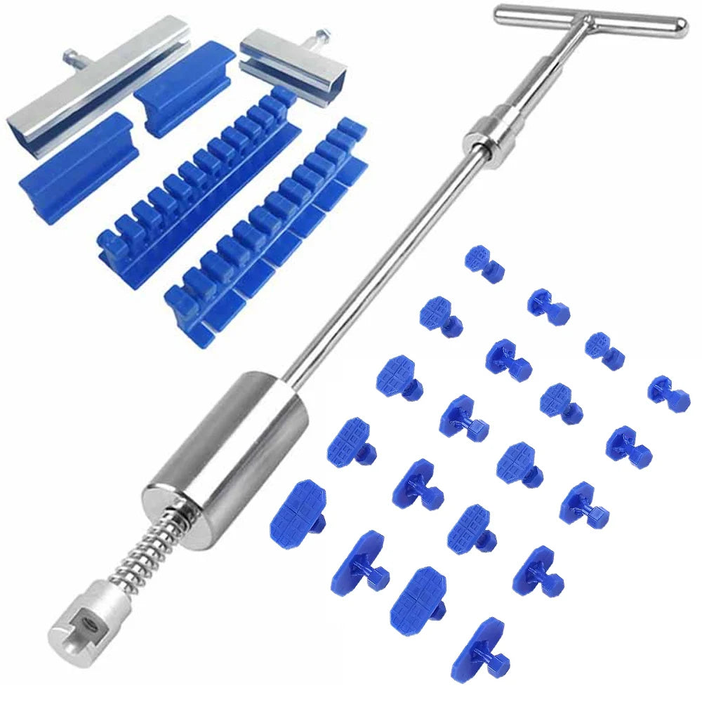 Universal Car Dent Paintless Puller Metal T Dent Puller Repair Tool Auto Repair Sheet Metal Kit Slide Hammer Reverse Hammer Glue CM World