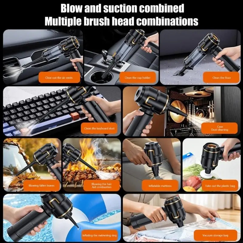 High Power 17000Pa Suction Portable Vacuum Cleaner Detachable Battery Multifunctional Tool For Cars Homes Outdoors D7YA Car Mobile World