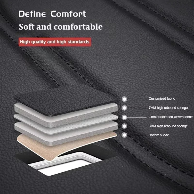 Auto Set Car Seat Covers Universal PU Leather Single Front Split Protector Four Season Fit Most Car SUV Car Interior Accessories
