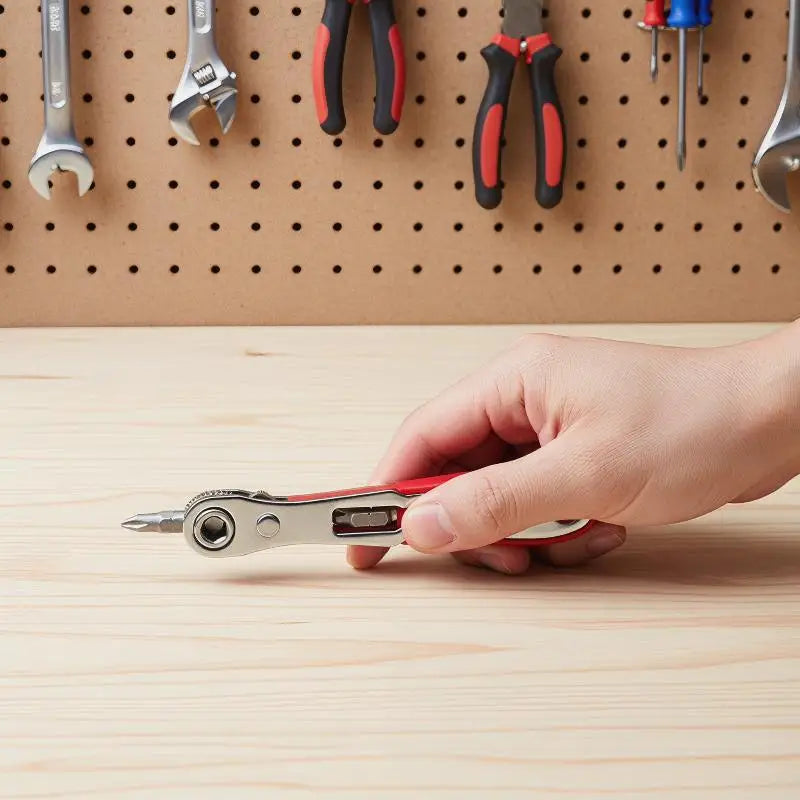 Universal Ratchet Wrench Multi-Purpose Adjustable Tool with Quick Release for Auto Repair