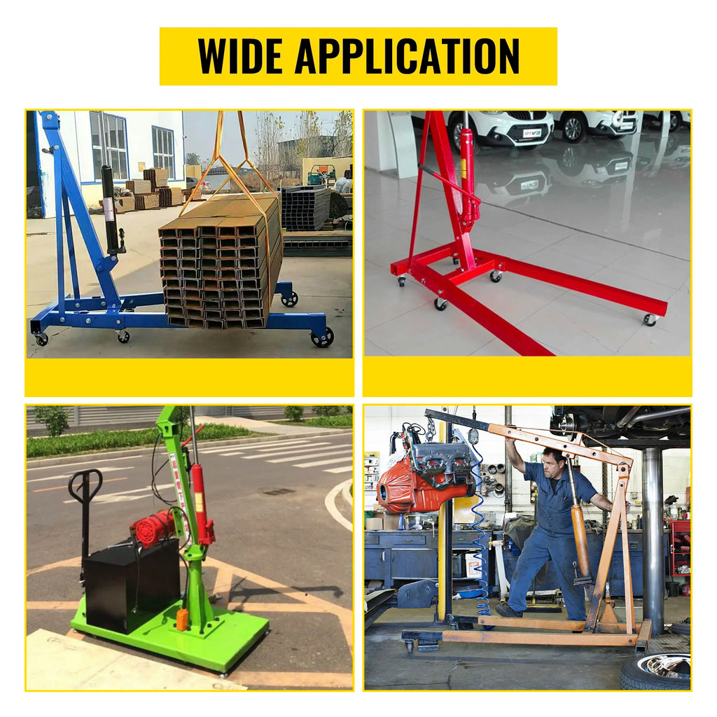SucceBuy Hydraulic/Pneumatic Long Ram Jack 8 Tons/17363lbs Capacity with Single Piston Pump and Clevis Base Manual Cherry Picker CM World