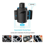 Adjustable Car Cup Holder Expander Base for Yeti Rambler, Stanley, Hydro Flask, Nalgene 10-64oz (473-1893ml) Universal Large CM World