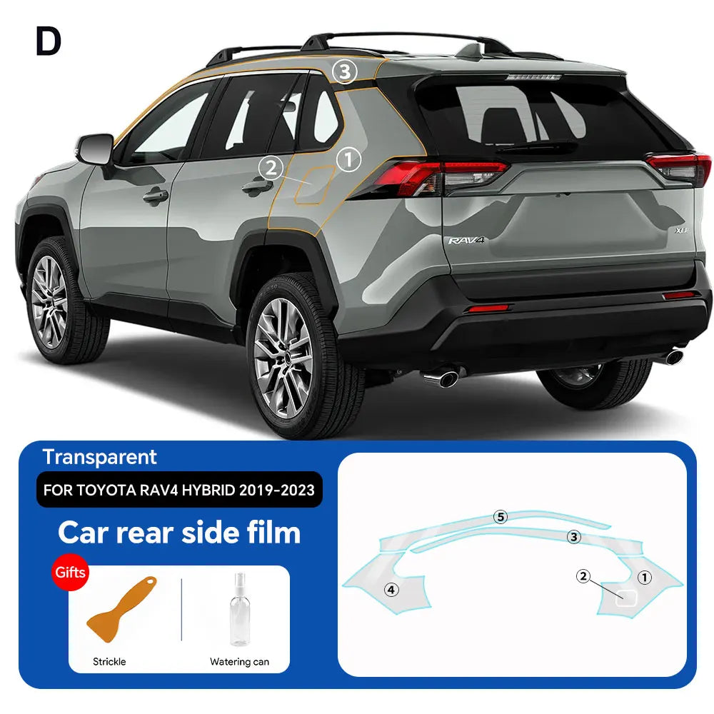 PFCC Car Precut Paint Protection Clear Film PPF TPU For Toyota RAV4 Hybrid XA50 2019-2024 Transparent Kit Sticker Accessories