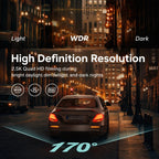 2.5K Dash Cam, 1440P QHD, 3” IPS, Night Vision, 170° Wide Angle, G-Sensor, 24H Parking Mode, Type C Car Mobile World