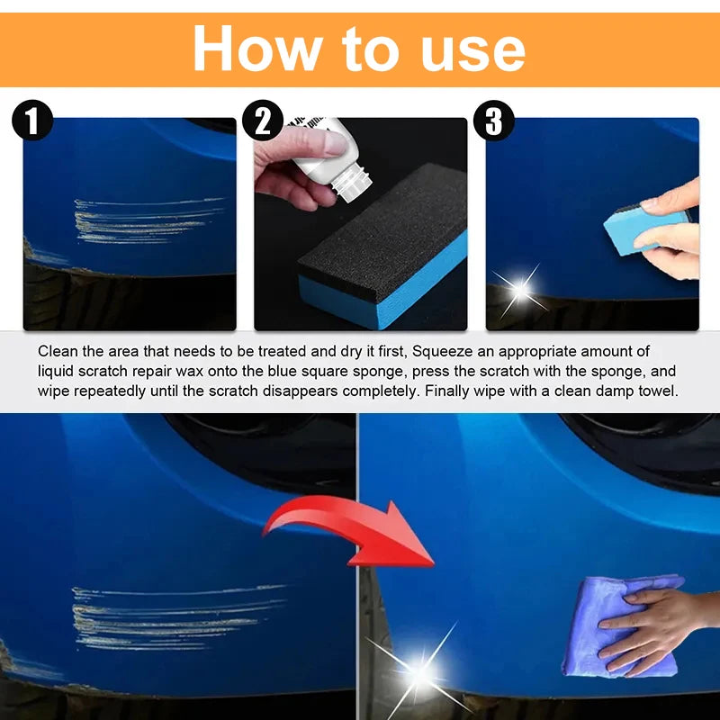Car Scratches Remover  Car Body Paint Care Auto Remove Scratch Repair Broken Paint Smooth Anti Scratch Wax Auto Body Grinding CM World