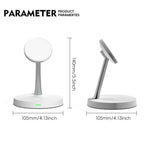 3-in-1 Magnetic Fast Wireless Charger for IPhone17-12 AirPods 2/3/Pro Metal Bracket with Night Light Fast Charging Dock Station