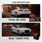 ACCEO Dash Cam WIFI GPS Mini CAR DVR Front 4K And Rear 1080P Dual Lens Black Box Room Camera Night Vision 24H Parking Monitor Car Mobile World