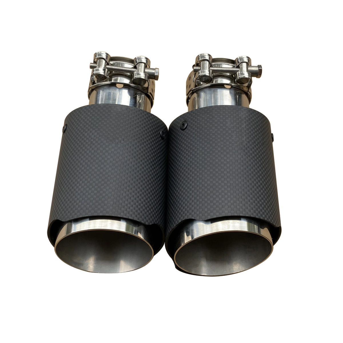 1PC Automotive Universal Stainless Steel Exhaust Pipe Muffler Carbon Fiber Trim Tail Pipe Exhaust Tip Exhaust Tip