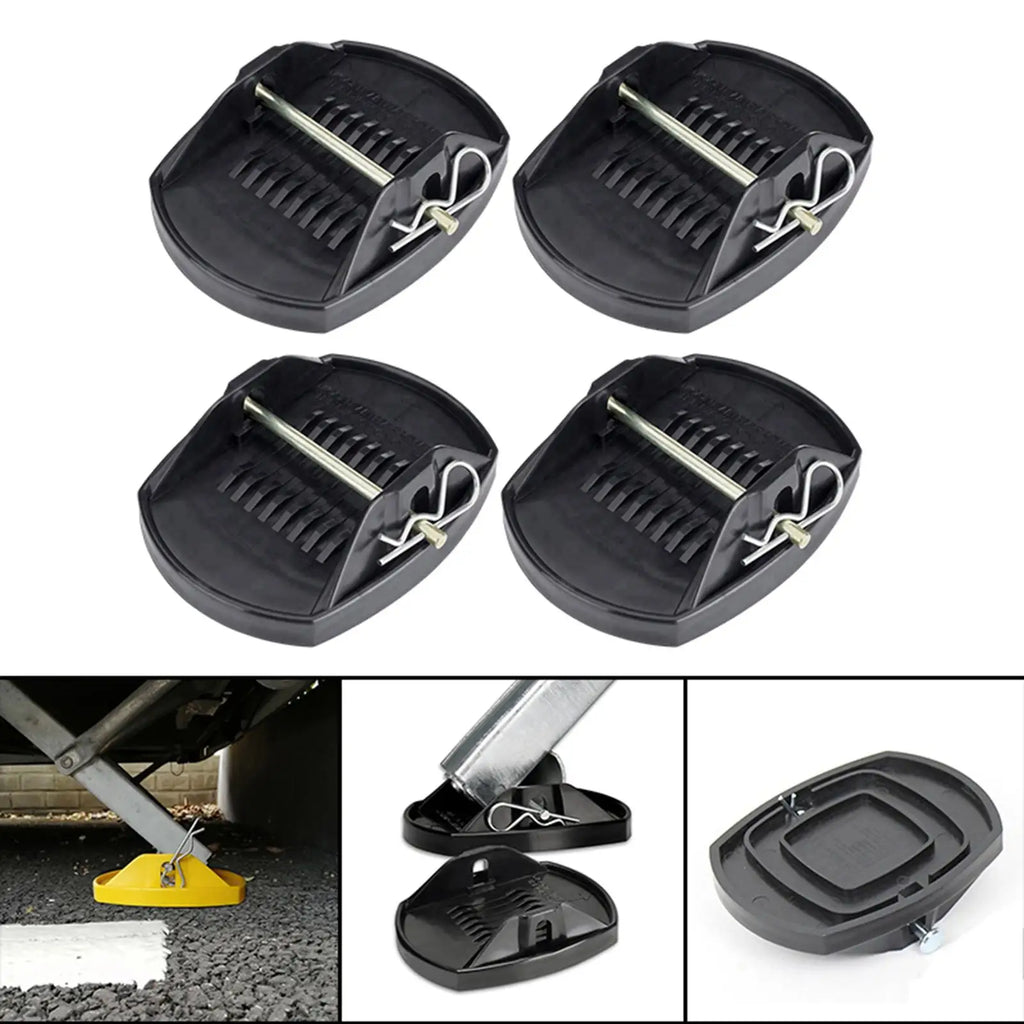 4x Universal Caravan Pads/ Anti Sag Leveller Accessories Outrigger Lift Pad Support Stand/ Fits for Trailers RV CM World