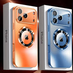 Luxury Glass Camera For Magesafe Magnetic Wireless Charge Case For iPhone 17 16 15 14 13 12 11 Pro Max Air Plus Shockproof Cover Car Mobile World