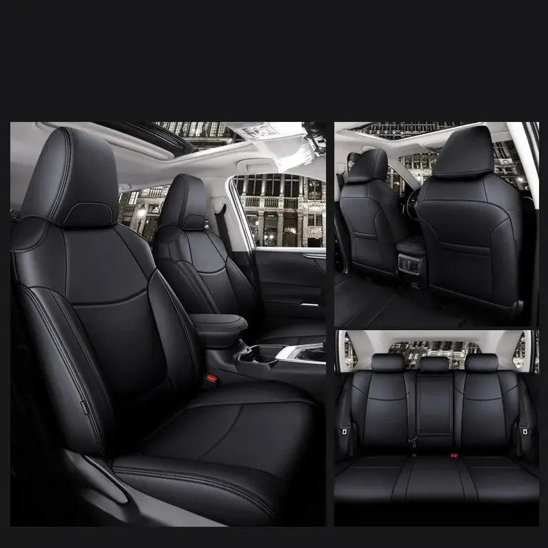 Custom Fit Car Seat Covers Accessories Faux Leather for Toyota Rav4 2019 2020 2021 2022 2023 2024 2025 LE XLE Premium Limited CM World