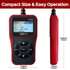 Car OBD2 Scanner Diagnostic Tool Code Reader, Car Voltage Tester Engine Fault Code Scanner, Charging Tester Diagnostic Tool V100 Car Mobile World