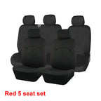 AUTOKING Black Universal Seat Covers For Car 2+1 Type Split Car Seat Cover High Quality Polyester With Airbag  Compatible CM World