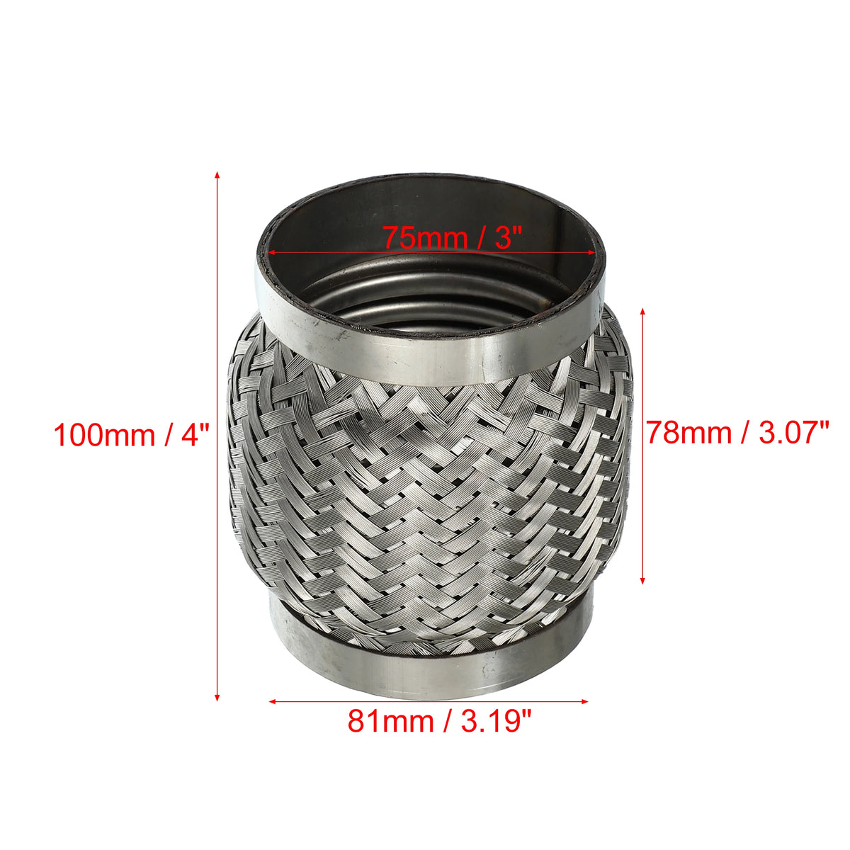 UXCELL 51x55x252mm 51x57x150mm 58x63x250mm Car Exhaust Tube Telescopic Flexible Stainless Steel Muffler Pipe Connector
