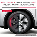 4PCS 19 Inch Wheel Cover for Tesla Model Y 2020-2024 Right＆Left Automobile Hubcap Replacement Wheels Cover Full Rim Accessories CM World