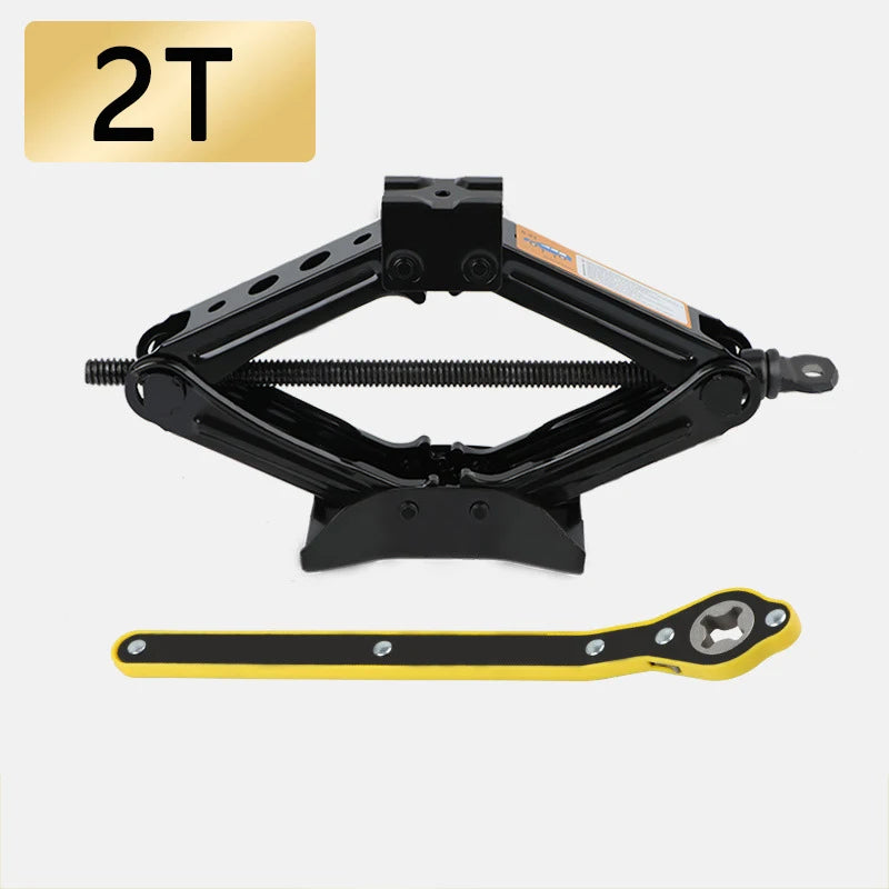 BRIEFNESS 2 Ton Scissor Jack Set，Car SUV Auto Jack Kit with Extendable Wheel Wrench,Labor-Saving Repair & Tire Replacement Tool