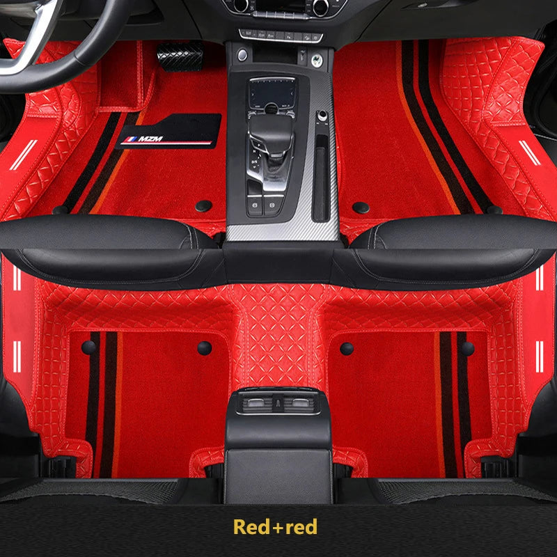 Custom Fit Car Floor Mats Waterproof Luxury Leather Full Carpet Set Interior Accessories For Honda Toyota Mercedes Benz Audi BMW