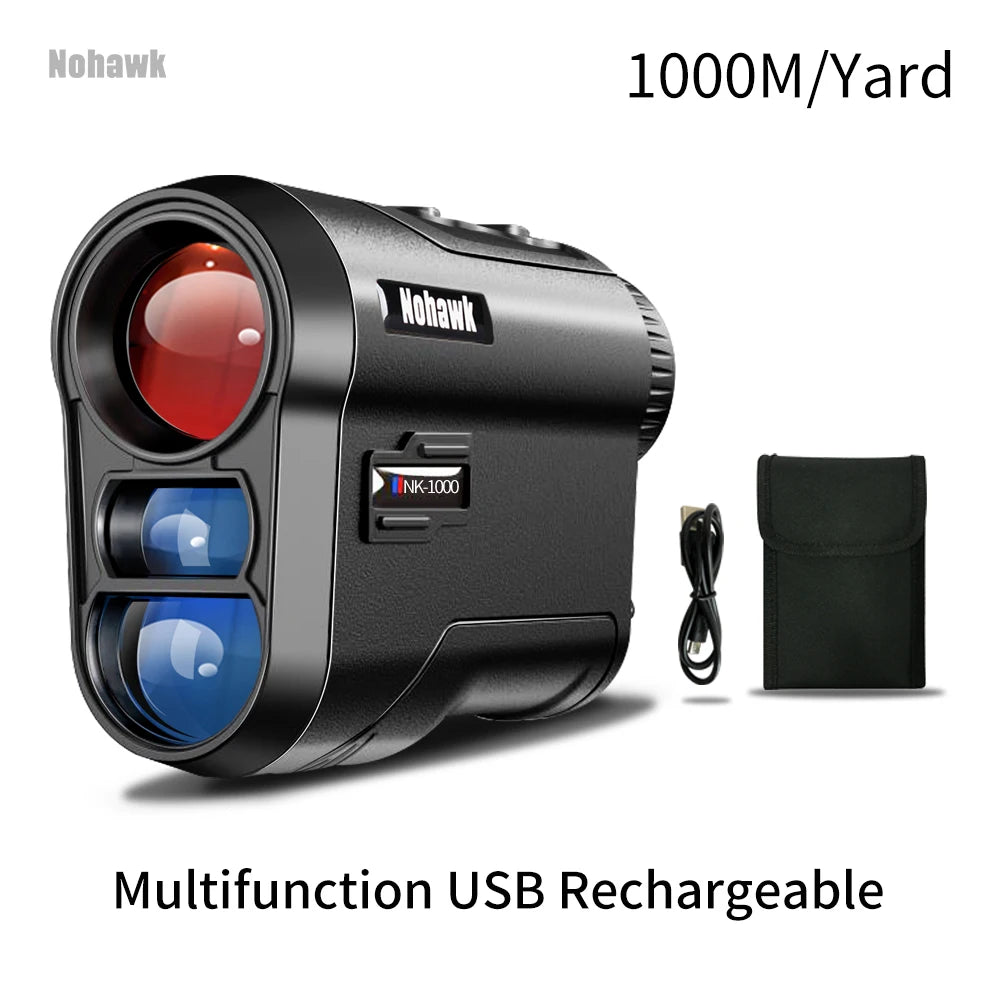 Nohawk 600M 1000Y Golf Laser Rangefinder for Hunting Range Finder With Slope Compensation for Golfer Monoculars Distance Meter CM World