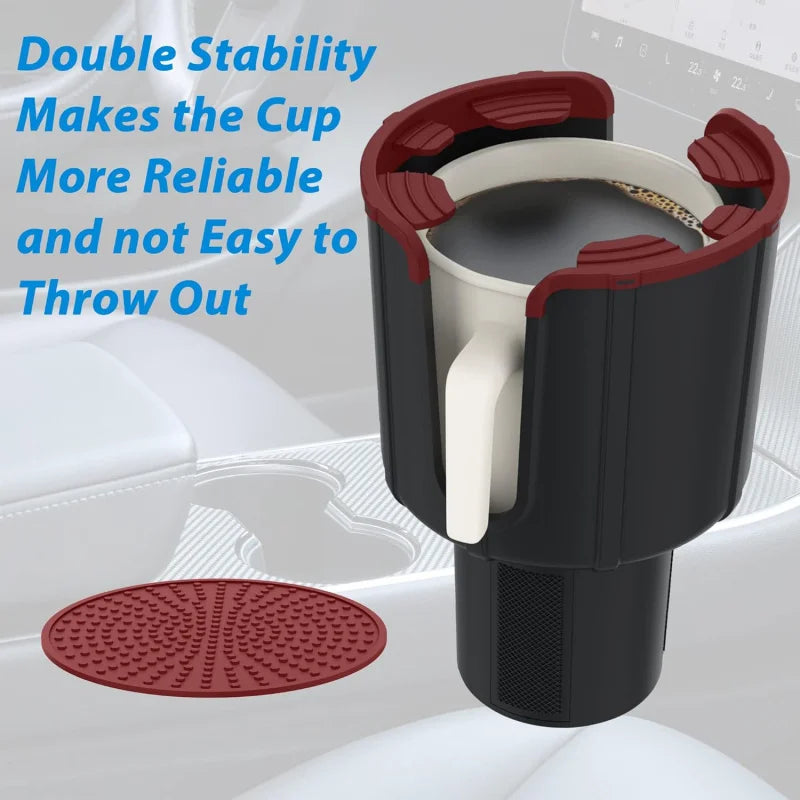 GloBosenPur Car Cup Holder - Extender Suitable for car storage box,With adjustable base,Compatible Yeti 20/26/30 Ounce(about 850 CM World