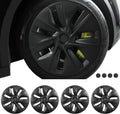 Wheel Covers 19 Inch for Tesla Model Y 2024 Hubcaps Compatible Tesla Model Y Accessories 2024 2023 2022 2021 4 Pcs Rim Protector CM World
