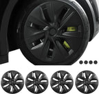 Wheel Covers 19 Inch for Tesla Model Y 2024 Hubcaps Compatible Tesla Model Y Accessories 2024 2023 2022 2021 4 Pcs Rim Protector CM World