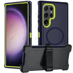 Military Armor OTT For Magsafe Charge Case For Samsung S26 Ultra S25 S24 S23 S22 Plus FE Edge Hard PC+TPU Clip Bracket  Cover