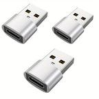 3-Pack USB to USB C Adapter, USB C Female to USB Male Super Fast Charging and OTG Converter Compatible with iPhone 15/14/13/12 P Car Mobile World