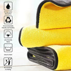 3/10Pcs Microfiber Cleaning Towel Car Cleaning Cloths Professional Detailing Car Drying Microfiber Towel Wash Towels Accessories