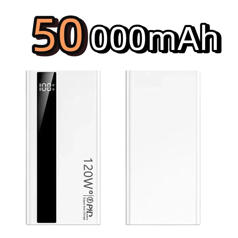 For  Xiaomi 120W 200000mAh High Capacity Power Bank Super Fast Charging Portable External Battery Power Bank For Iphone Samsung Car Mobile World