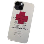 Hot Sale Ins Retro Red Cross Art Phone Case For iPhone 17 16 15 14 13 12 11 Pro Max AIR XR X XSMAX7 8 Plus Y2K Anti Drop Cover