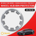 TSLLUG 4PCS 19 Inch Ring Protection Wheel Cover Design For Tesla Model 3 Highland 2024-2026 Hight Protective Rim Cover