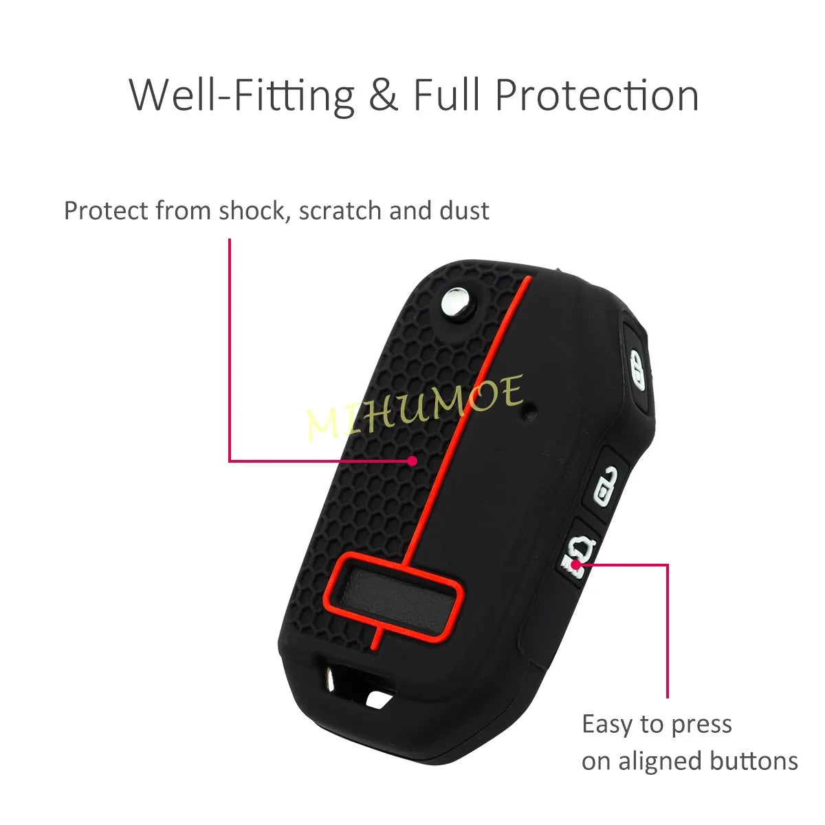 Car 3 Buttons Flip Key Case Cover ShellFor 2019-2025 Kia Ceed K3 K8 Sportage Soul Niro Seltos LX Cerato Picanto Silicone CM World