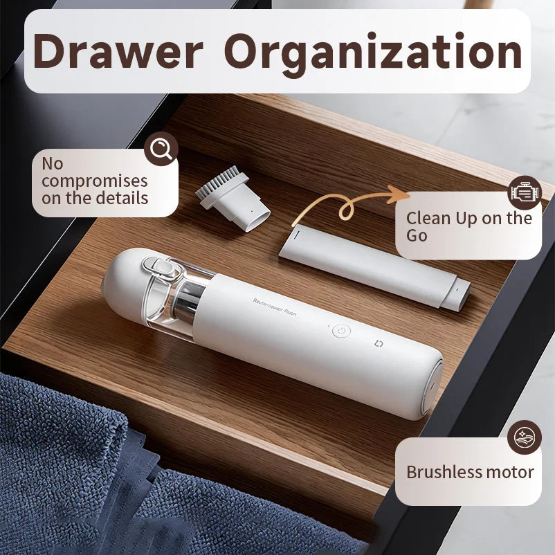 Xiaomi Mijia Handheld Vacuum Cleaner 12000Pa Strong Suction Cordless Rechargeable Portable for Home Car Pet Hair Cleaning Car Mobile World
